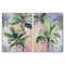 Schilderij Home ESPRIT Palmen Tropisch 90 x 3,5 x 120 cm (2 Stuks)