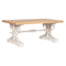 Hoofdtafel Home ESPRIT Wit Natuurlijk Sparrenhout Hout MDF 110 x 65 x 46 cm