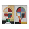Schilderij Home ESPRIT Abstract Stads 80 x 3,5 x 120 cm (2 Stuks)