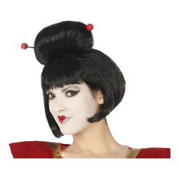 Pruik Zwart Geisha