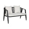 Tafelset met 3 fauteuils Home ESPRIT Zwart Kristal Staal 123 x 66 x 72 cm