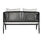 Tafelset met 3 fauteuils Home ESPRIT Zwart Kristal Staal 123 x 66 x 72 cm