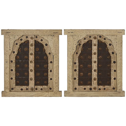 Wanddecoratie Home ESPRIT Beige Natuurlijk Venster 45 X 5 X 51 cm