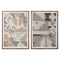 Schilderij Home ESPRIT Bruin Beige Abstract Indiaas 75 x 3 x 105 cm (2 Stuks)