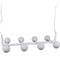 Plafondlamp Home ESPRIT Wit Metaal Kristal 110 x 45 x 23 cm