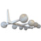 Plafondlamp Home ESPRIT Wit Metaal Kristal 110 x 45 x 23 cm