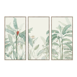 Schilderij Home ESPRIT Groen Beige Tropisch 180 x 4 x 120 cm (3 Onderdelen)