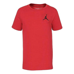 T-Shirt met Korte Mouwen voor kinderen Nike JDB JUMPMAN AIR EMB 95A873 R78 Rood