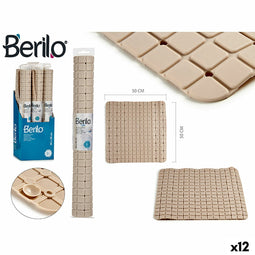 Antislipmat voor in de douche Berilo AR1910103 Beige PVC 0,03 x 50 x 50 cm (12 Stuks)