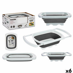 Strainer Kinvara CH43223-4 Wit Grijs Polypropyleen TPR 60 x 26 x 12 cm 39,5 x 4,5 x 26 cm (6 Stuks)