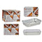 Dienbladenset Kinvara 82176 Zilverkleurig Aluminium 2,3 L 21 x 6 x 30,5 cm (12 Stuks)