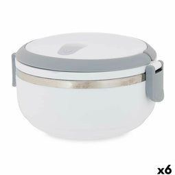 Lunchbox Kinvara SW8034A-1 1 Wit Grijs Antraciet Roestvrij staal Polypropyleen 700 ml 16 x 9 x 14...