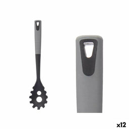 Pastalepel Kinvara KT212043-9 PBT Zwart Grijs TPR PBT 7 x 34 x 4 cm (12 Stuks)