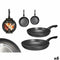 Pannenset Kinvara 3 Zwart Aluminium Bakeliet 22,5 X 4,3 cm 26,4 x 4,7 cm (6 Stuks)