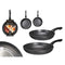Pannenset Kinvara 3 Zwart Aluminium Bakeliet 22,5 X 4,3 cm 26,4 x 4,7 cm (6 Stuks)