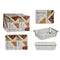 Dienbladenset Kinvara 16161 Zilverkleurig Aluminium 2 L 25,5 x 6,8 x 19 cm (12 Stuks)