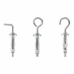 Set van haken, oogbouten en hangers Rapid Ø 8 x 32 mm Metaal Uitbreiding 12 Stuks