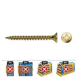 Schroefdoos CELO VLOX Bichromaat Ø 3,5 x 17 mm Volledige draad (1000 Unidades)