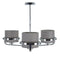 Plafondlamp Grijs Zilverkleurig Linnen Metaal Ijzer 220-240 V 52 x 50 x 44,5 cm