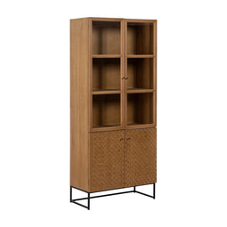 Display Standaard MARIGNI Zwart Natuurlijk Kristal Ijzer Hout MDF 84,5 x 42,5 x 198 cm