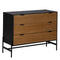 Ladenkast ORLEANS Zwart Natuurlijk Ijzer Hout MDF 104 x 40 x 81,5 cm