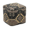 Poef Zwart Taupe 45 x 45 x 45 cm