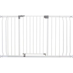 Veiligheidsbarrière - DREAMBABY - LIBERTY - 1 barrière + 2 verlengstukken - 126-132,5 cm - Wit