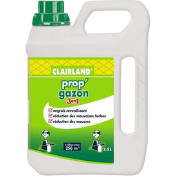 Prop'Gazon 3 in 1 Vloeibare Gazonmeststof - Clairland - Geconcentreerd 2,5 L