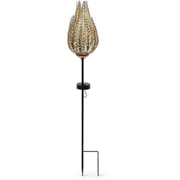Solar Terminal - GARDEN ID Fougere - 16 x 46 cm - Verlichting 6-8 uur - Aan/uit knop - Oplaadbare...