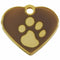 Naamplaatje Imarc Heart Bruin Gouden