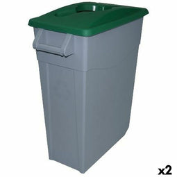 Recycling prullenbak Denox Groen 65 L (2 Stuks)