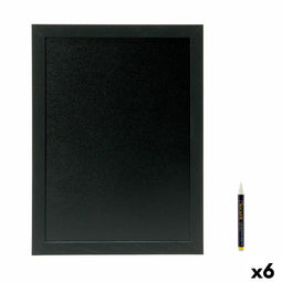 Raad van bestuur Securit Woody Teakboom Voor aan de muur Zwart 40 x 20 cm
