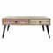 Bijzettafel DKD Home Decor 110 x 70 x 46 cm Zwart Metaal Bruin Multicolour Mangohout