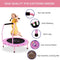 Trampolin Kinder,Ø 96cm Mini Trampolin Indoor mit,Jumping Trampolin Fitness Rebounder mit Verstellbarem Schaumstoffgriff und Sicherheitspolster,Trampolin Outdoor für Jungen Mädchen ab 2 3 4 Jahren