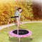 Trampolin Kinder,Ø 96cm Mini Trampolin Indoor mit,Jumping Trampolin Fitness Rebounder mit Verstellbarem Schaumstoffgriff und Sicherheitspolster,Trampolin Outdoor für Jungen Mädchen ab 2 3 4 Jahren