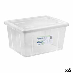 Opbergbak met Deksel Tontarelli Linea box 29 L 47 x 36 x 24,5 cm (6 Stuks)