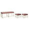Kruk DKD Home Decor Roze Metaal Fluweel (120 x 40 x 46 cm)