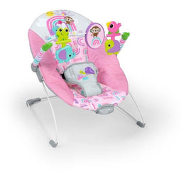 BRIGHT STARTS Pink Paradise Wipstoeltje, rustgevende vibraties, interactief speelgoed, vanaf de g...