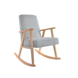 Schommelstoel DKD Home Decor Hemelsblauw Natuurlijk Hout Beukenhout Hout MDF 81 x 58 x 90 cm