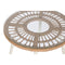 Tafelset met 2 fauteuils Home ESPRIT Wit Beige Grijs Metaal Kristal Synthetische rotan 55 x 55 x...