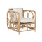 Leunstoel Home ESPRIT Wit Natuurlijk 72 x 77 x 80 cm