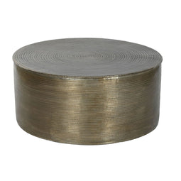 Hoofdtafel Home ESPRIT Gouden Aluminium 90 x 90 x 40 cm