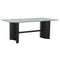Eettafel Home ESPRIT Zwart Groen Metaal Gehard glas 200 x 100 x 76 cm