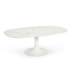 Hoofdtafel Home ESPRIT Wit Metaal Marmer 120 x 70 x 39 cm
