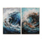 Schilderij Home ESPRIT Zee en oceaan 80 x 3 x 120 cm (2 Stuks)