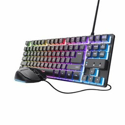 Toetsenbord en muis Trust GXT798 Zwart Spaans