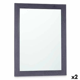 Wandspiegel 82715 Blauw 60 x 80 cm Hout MDF Rechthoekig (2 Stuks)