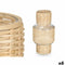 Kaarshouder GiftDecor SG-29653 Transparant Natuurlijk Glas Rotan 15,5 x 31 x 15,5 cm (6 Stuks)