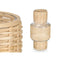 Kaarshouder GiftDecor SG-29653 Transparant Natuurlijk Glas Rotan 15,5 x 31 x 15,5 cm (6 Stuks)
