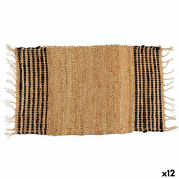 Tapijt GiftDecor 84862-CEEJAY Zwart Natuurlijk 60 x 90 cm (12 Stuks)